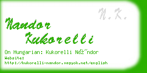 nandor kukorelli business card